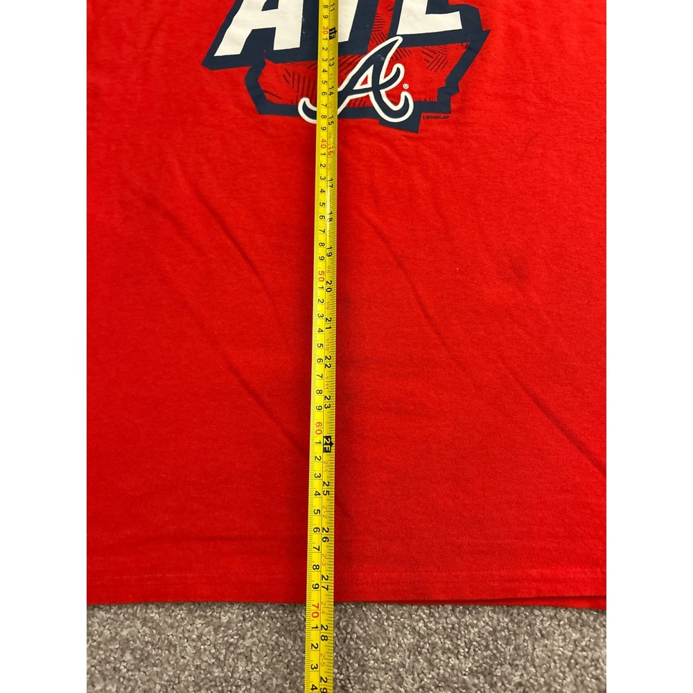 MLB Atlanta Braves T-Shirt Mens Large Red Excellent ATL Georgia Graphic Tee - Picture 4 of 6